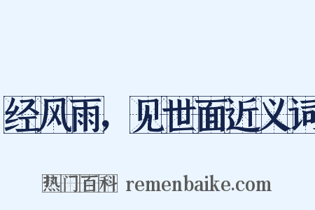 经风雨，见世面近义词是什么意思的图片